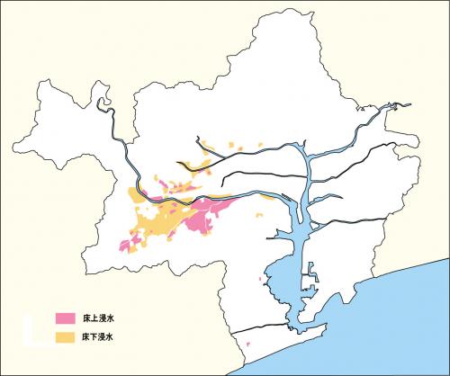 昭和50年 台風5号災害地図