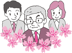 桜の季節を迎え、新人の採用について考える岡崎市長