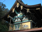 国の重要文化財に指定されている朝倉神社の本殿（朝倉丙）