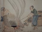 『土佐国職人絵歌合』製茶の図（高知市民図書館蔵）