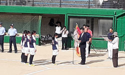 女子ソフトボール部県大会の様子