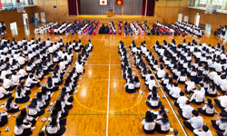 県体壮行式の様子