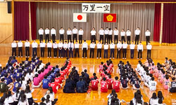 県体壮行式の様子