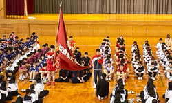 県体壮行式の様子