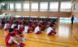 県体壮行式の様子