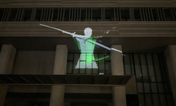 プロジェクションマッピングの様子