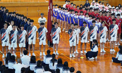 県体壮行式の様子