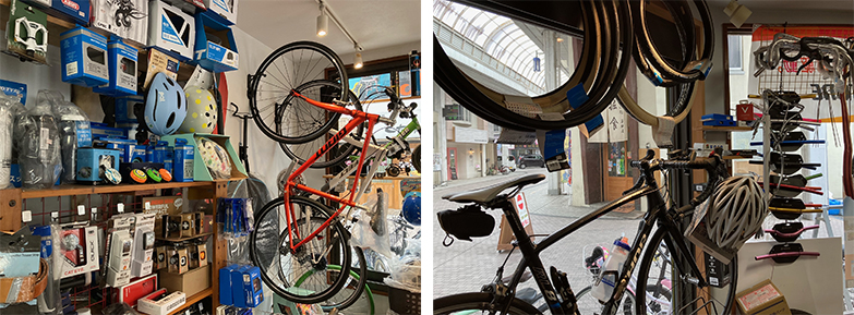 [写真]自転車関連の小物も充実しています。