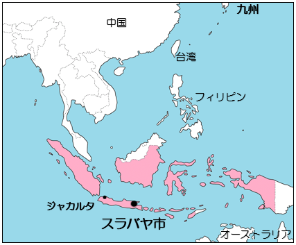 スラバヤ市の位置