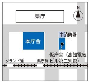 市議会移転先の地図