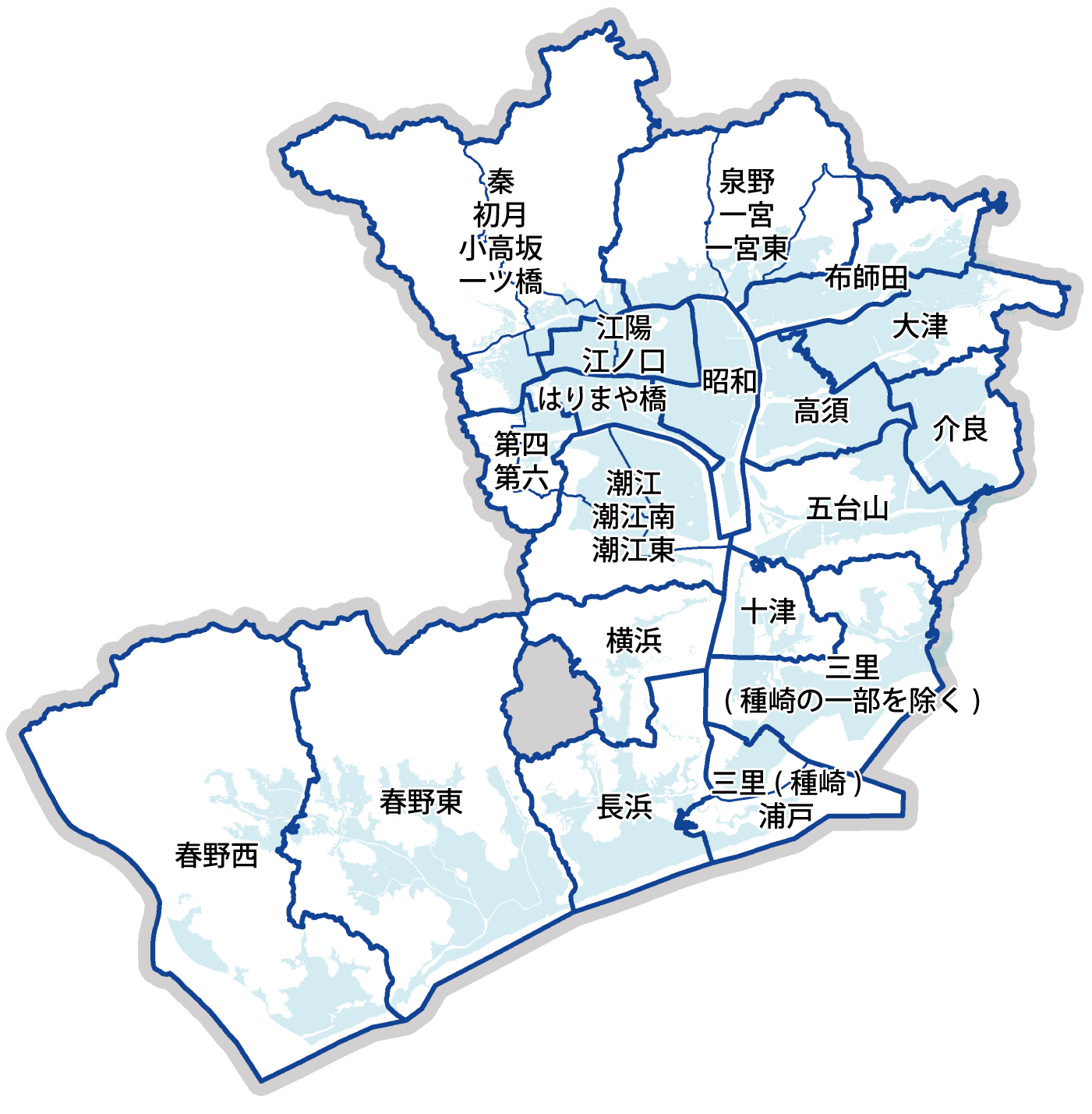 マップの対象範囲を表す図です