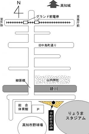 記念式典会場の地図