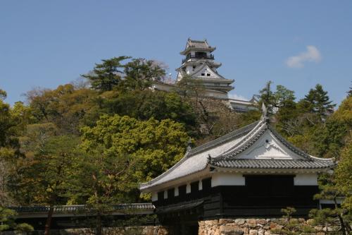 高知城と追手門の写真