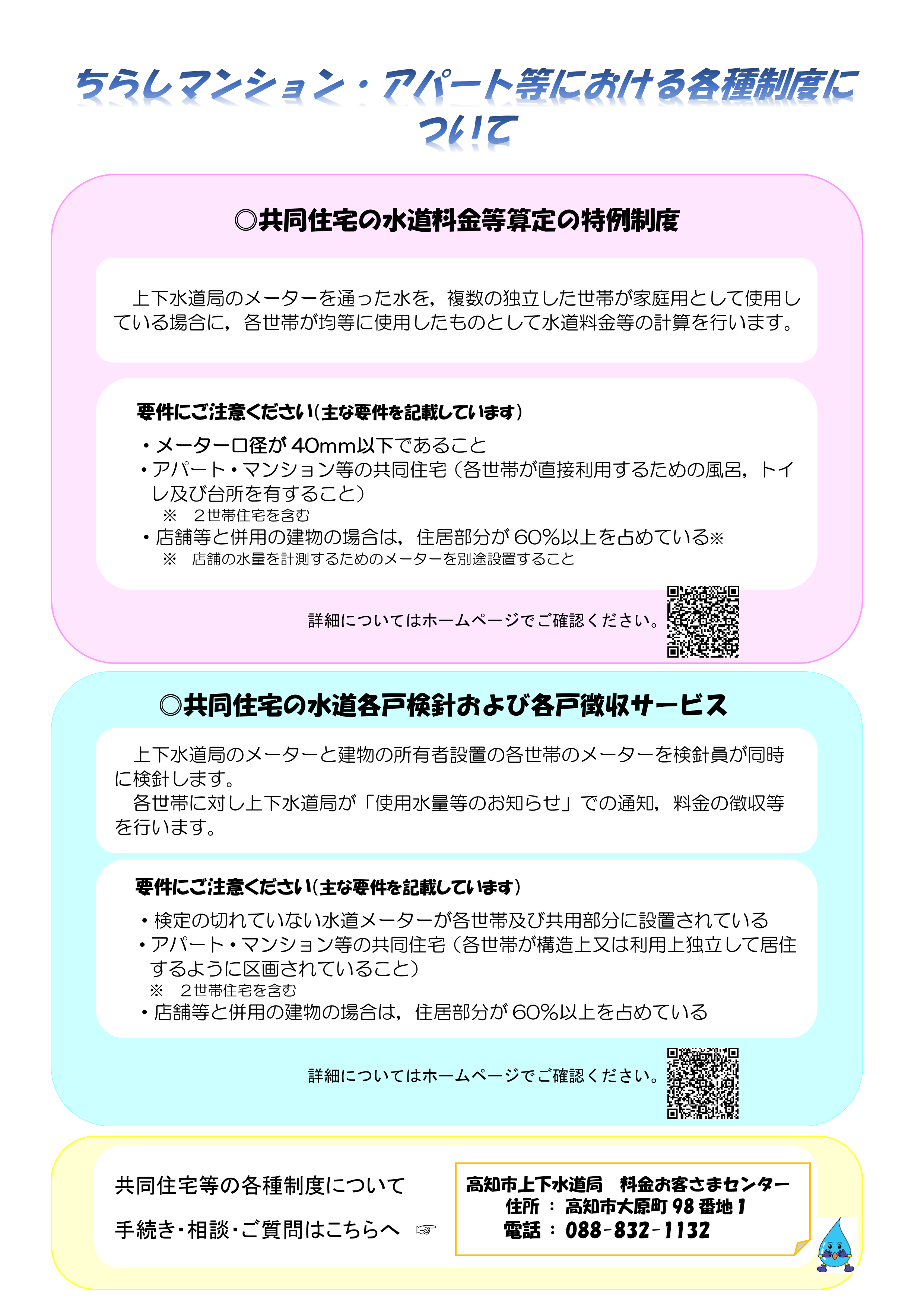 マンション・アパート等における各種制度について