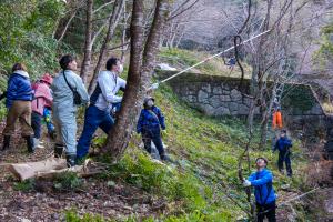 高神川さくら周辺の草刈り・枝打ち