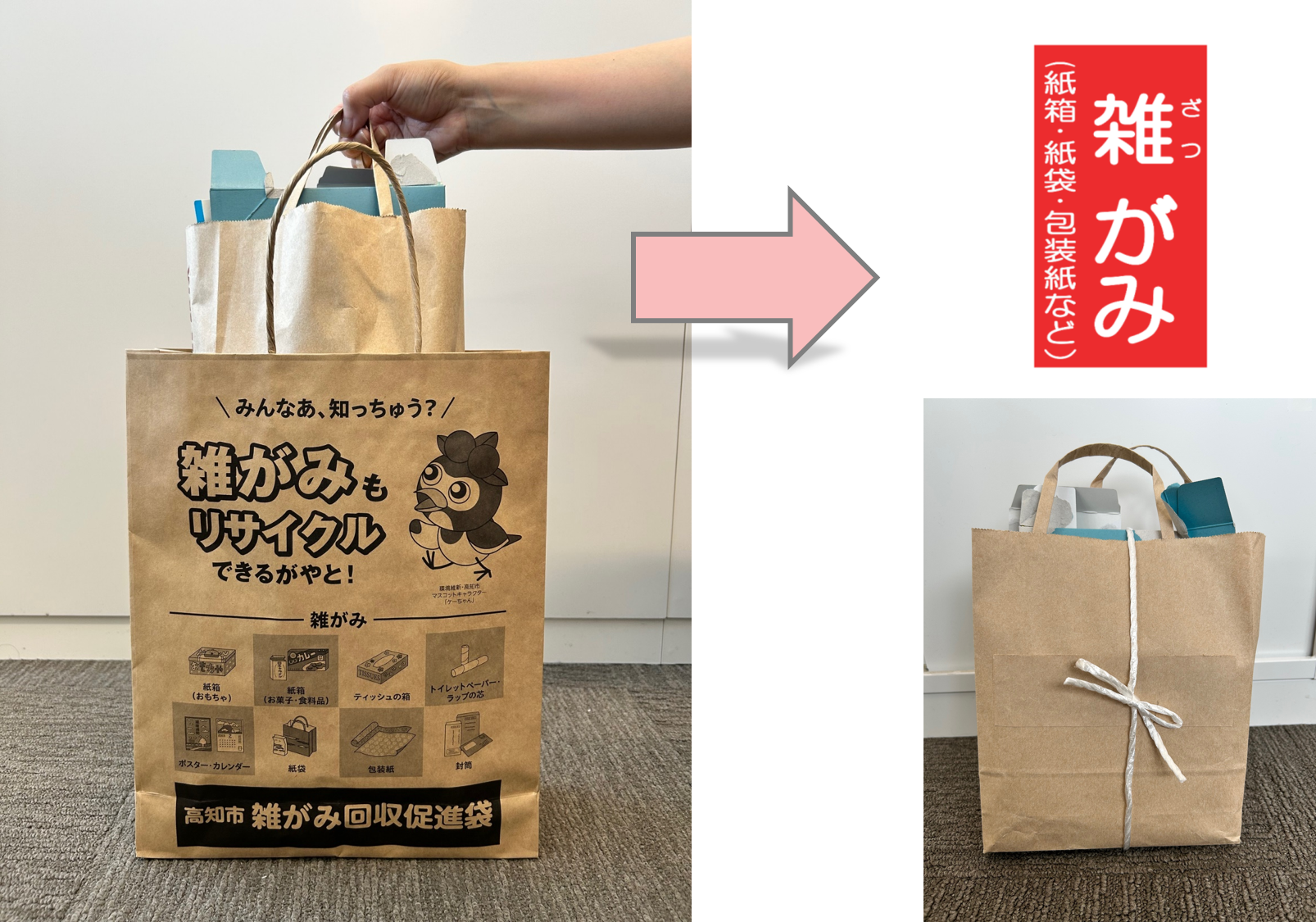 雑がみ出し方