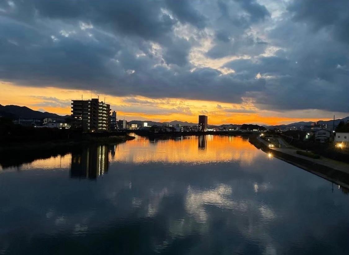 柳原橋からの夕焼け