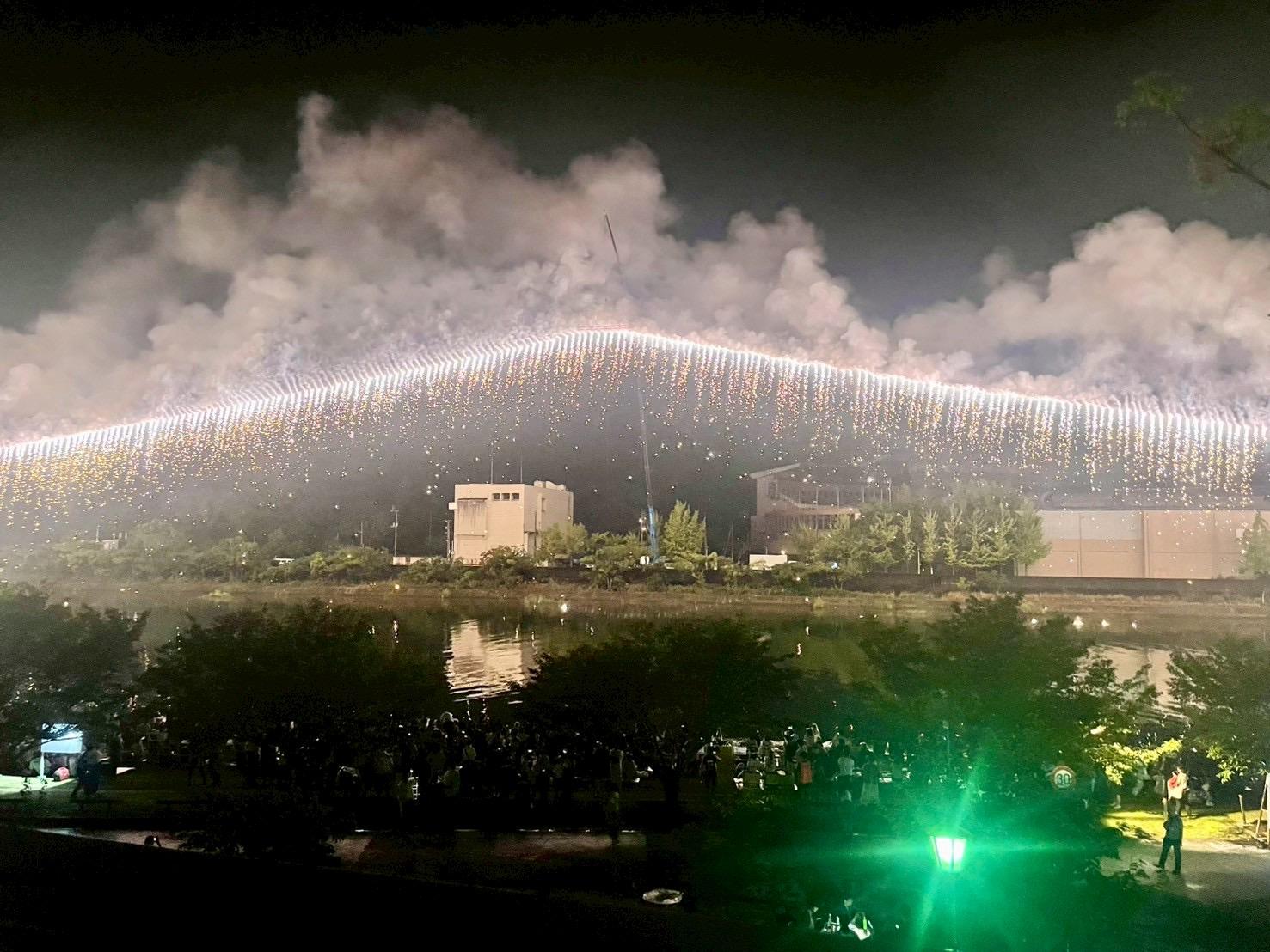 鏡川とナイアガラ花火