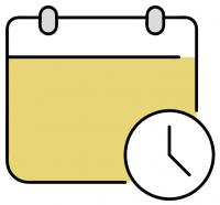 カレンダーと時計のイラスト