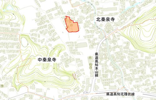 中秦泉寺字鍛冶屋ケ内152区域建築協定の案内図