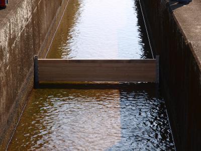 水位を調節するためのせき板