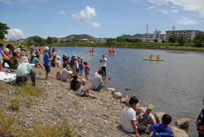 いかだ遊び，カヌー，水切り大会