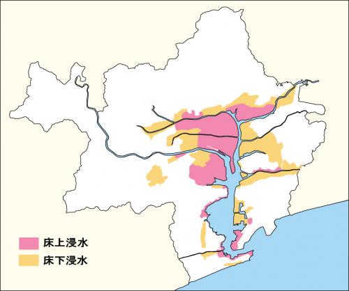 昭和45年 台風10号災害地図