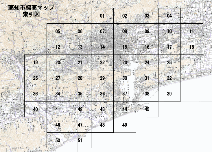 標高マップの図画を表す図面です