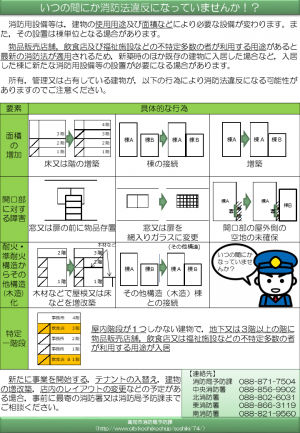 いつの間にか消防法違反になっていませんか！？