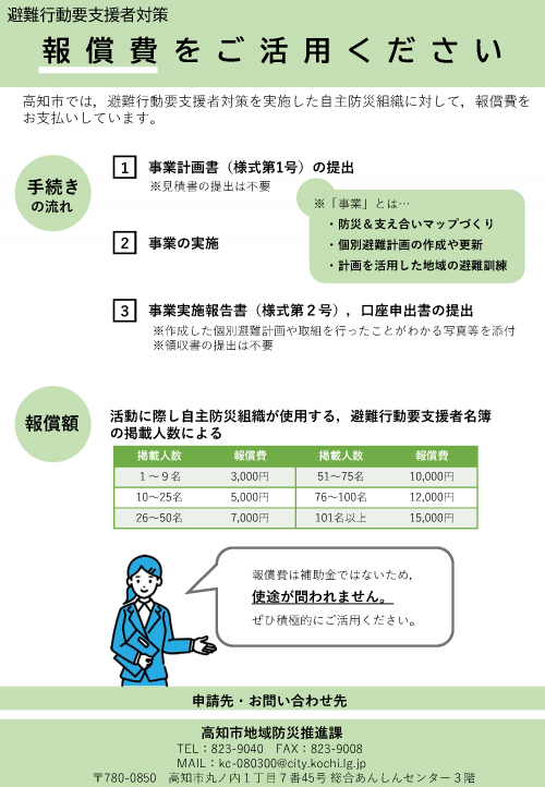 報償費案内チラシ