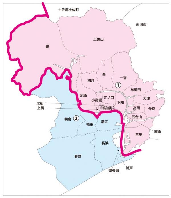 選挙区割り改定地図